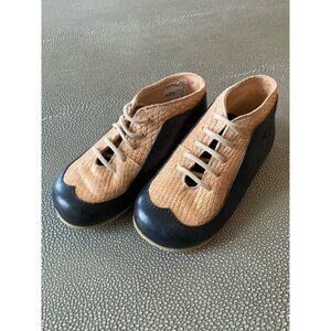 NATHALIE VERLINDEN Buster Brown Lace Up Oxford Blue/Brown Leather Boots EU 21/ U